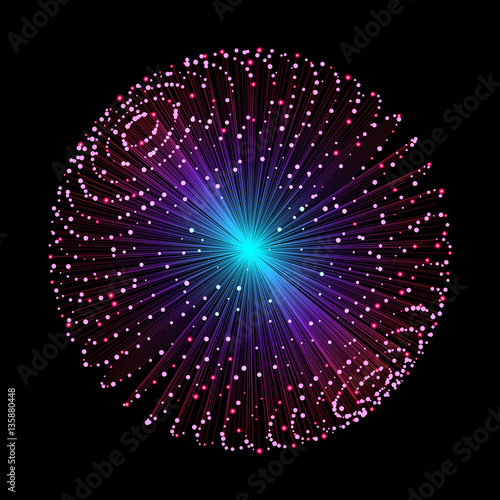 Luminous dotted globe  - vector illustration 