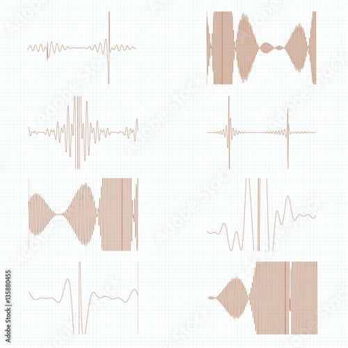 Sound Modulation for Design Project - vector set
