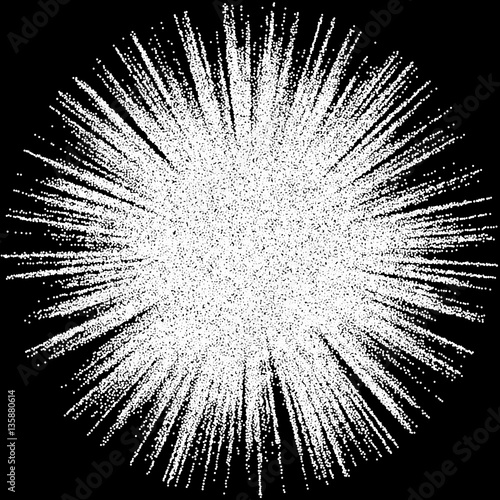 Stippled Firework Globe for Design Project - vector illustration 