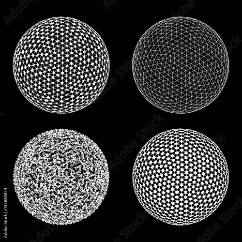 Openwork Circles for Design Project  - vector set