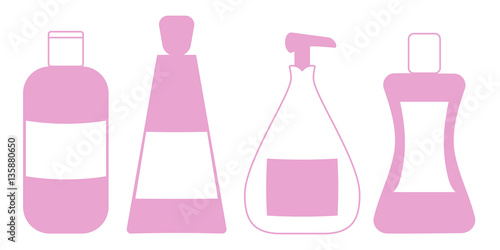 Cosmetic bottles  - vector set
