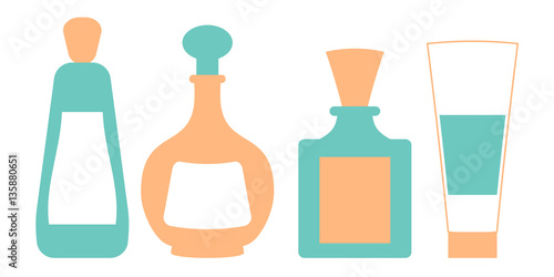 Cosmetic bottles  - vector set