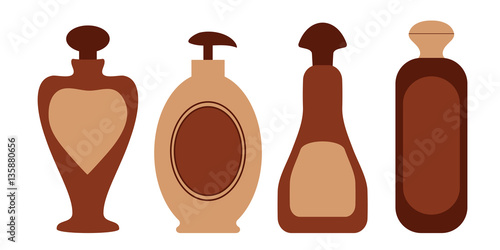Cosmetic bottles  - vector set