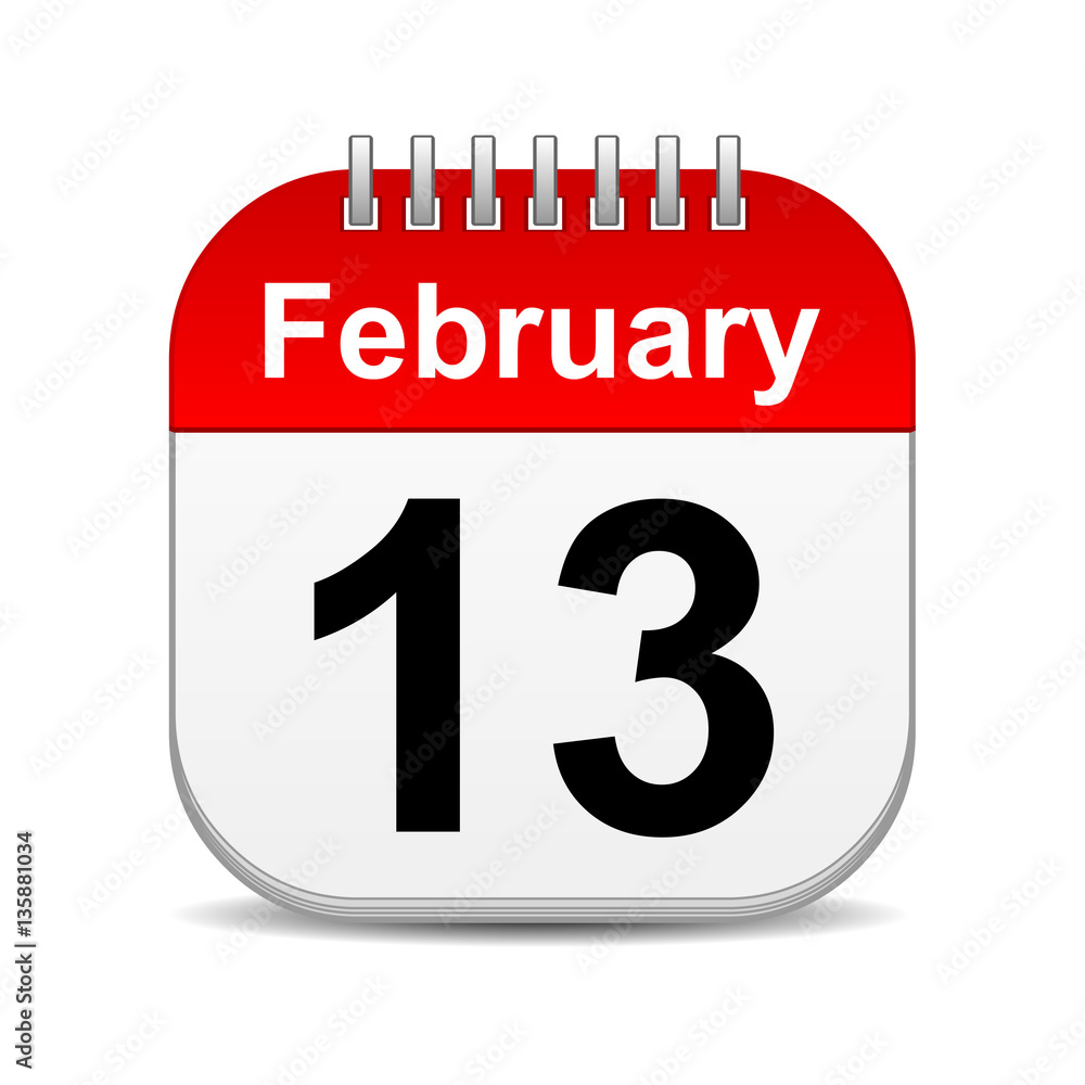 February 13 on calendar icon Stock Illustration | Adobe Stock February 13 on calendar icon Stock Illustration | Adobe Stock