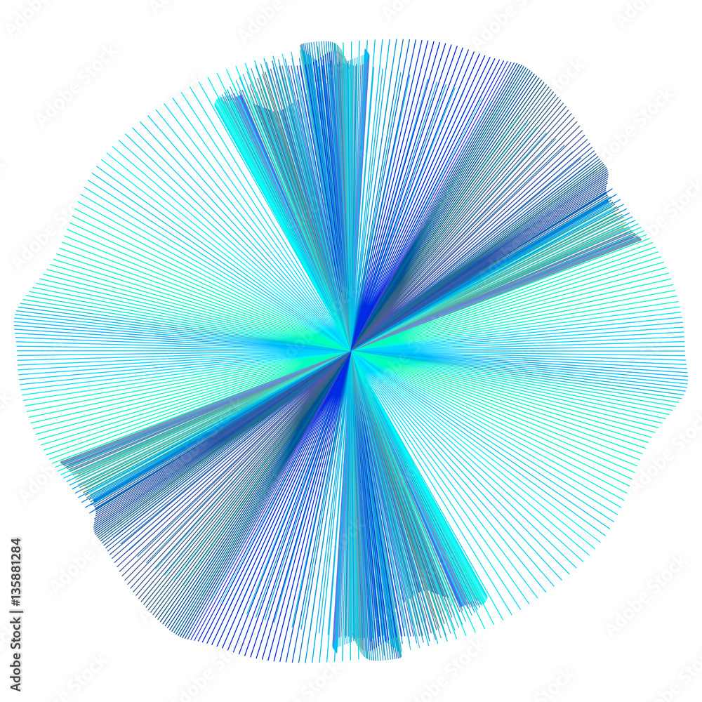 Wave asymmetrical rosette - vector illustration
Wave asymmetrical rosette - vector illustration