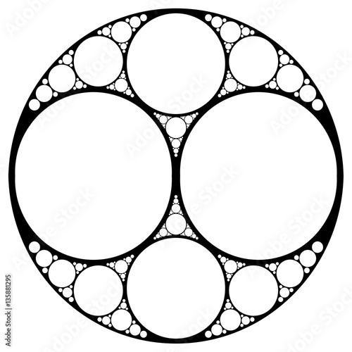 Apollonian Gasket Fractal    - vector illustration  photo