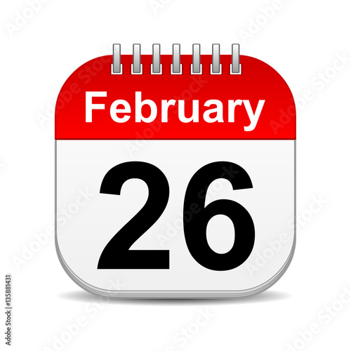 February 26 on calendar icon