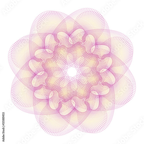 Guilloche Rosette  -  vector illustration