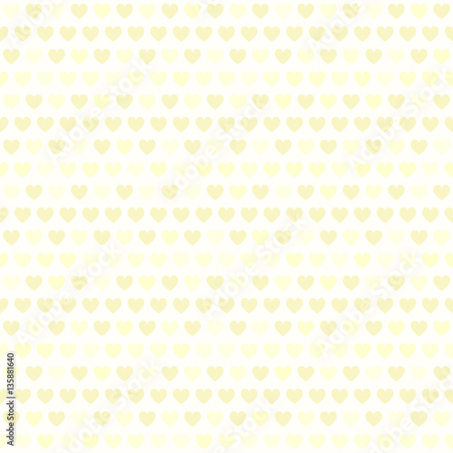 Yellow heart pattern. Seamless vector