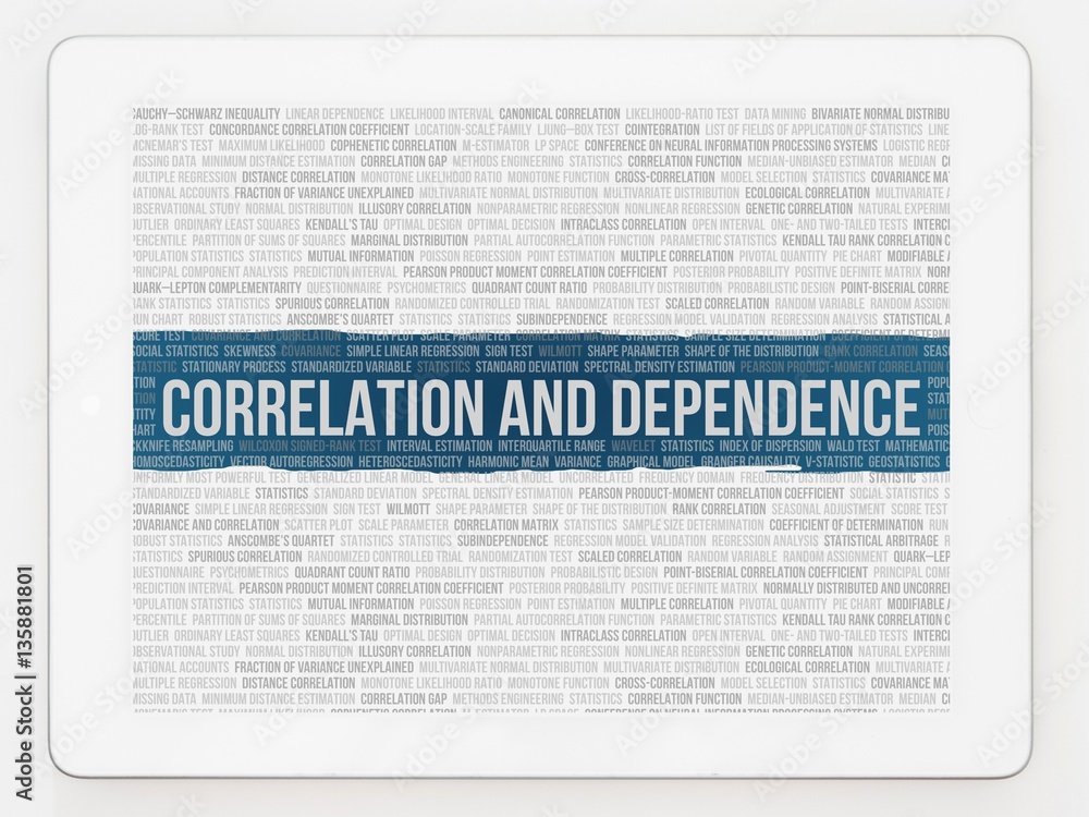 Obraz premium Correlation and dependence