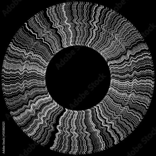 3D tor on black - vector illustration 