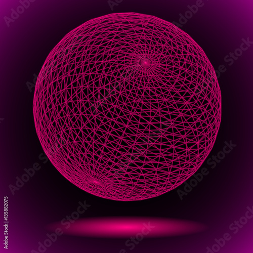 Luminous transparent globe  - vector illustration 