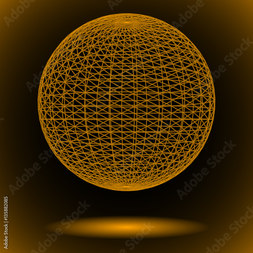 Luminous transparent globe  - vector illustration 