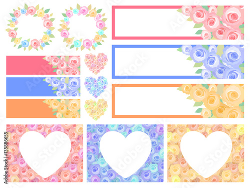 薔薇の花フレームコレクション