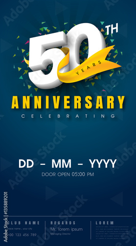 anniversary invitation card template design
