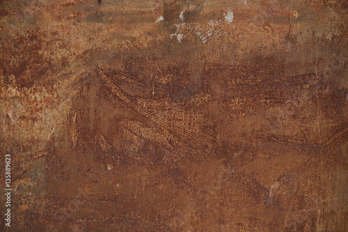Brown grungy wall. Abstract rusty texture background