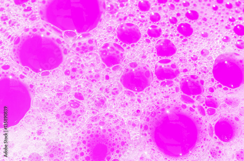 Pink soap bubbles For a background image