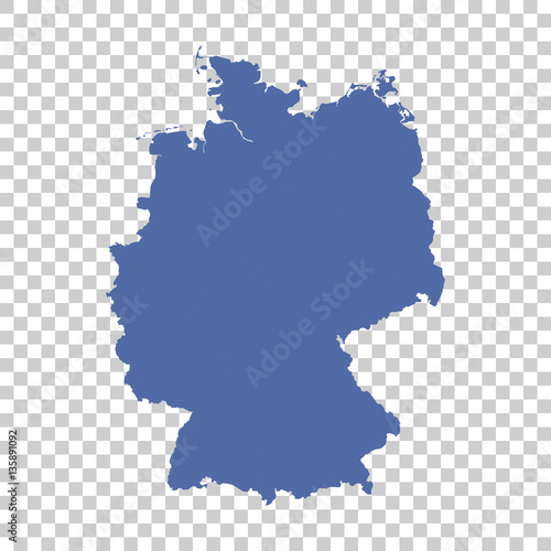 Germany Map on isolated background. Flat vector