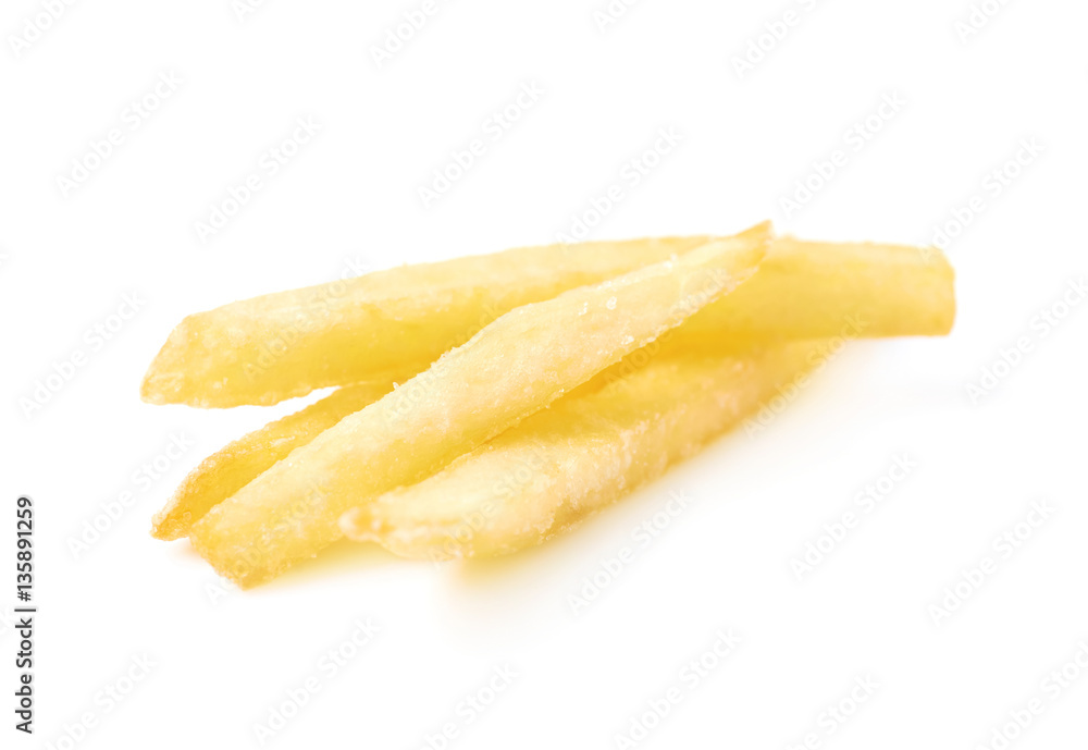 Few potato french fries isolated Few potato french fries isolated