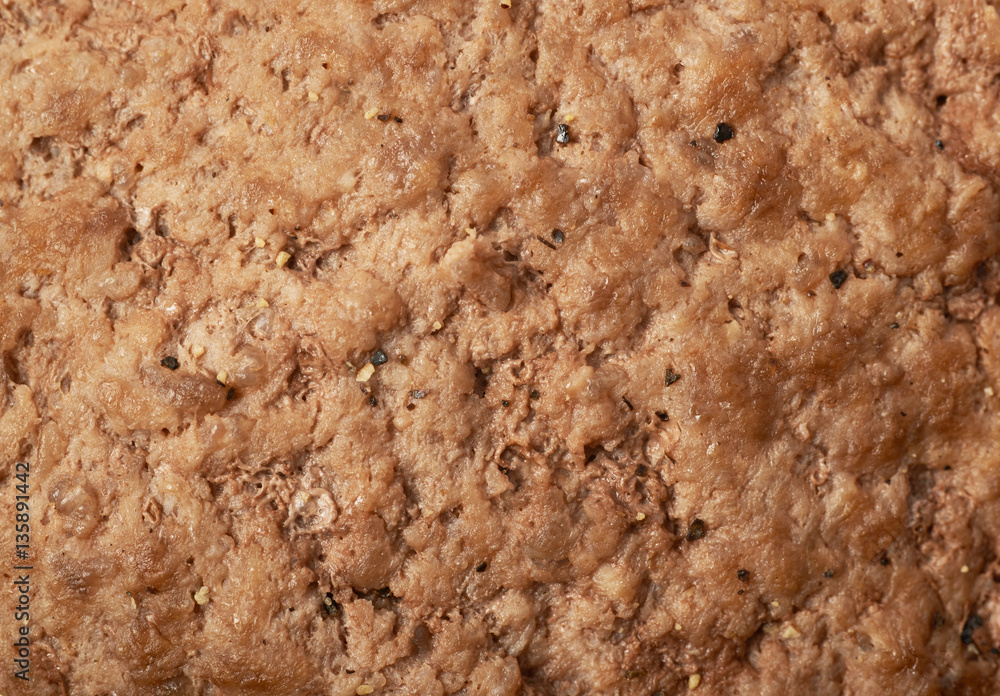 Texture of a burger patty
