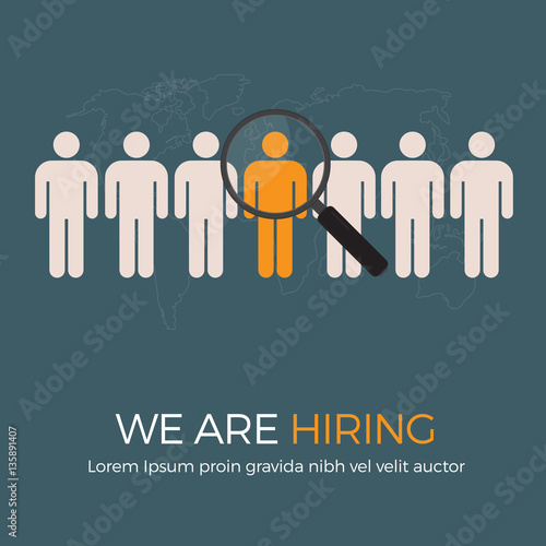 Search The Best Person From Group Of Human Icon For The Job Vacancy