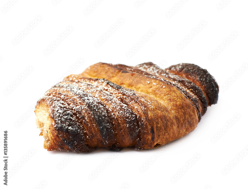 Sweet pastry bun isolated Sweet pastry bun isolated