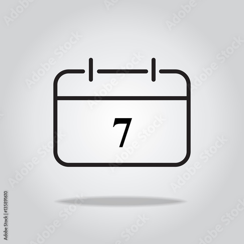 Calendar icon. Vector illustration