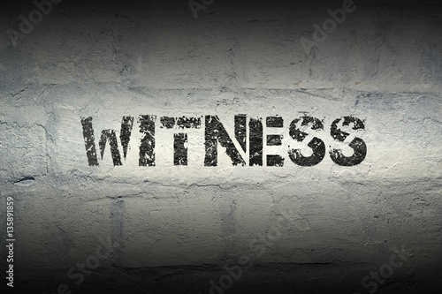 Canvas Print witness word gr