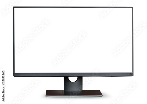 Computer monitor isolated on white photo