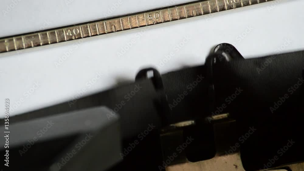 Incoming Message Typewriter Typing the word INVITATION with an old manual typewriter Відео Stock ...