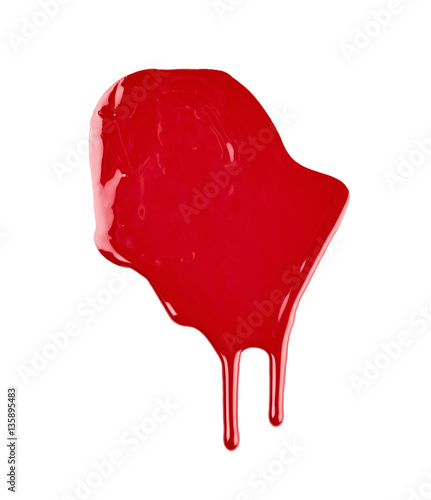Puddle of paint isolated