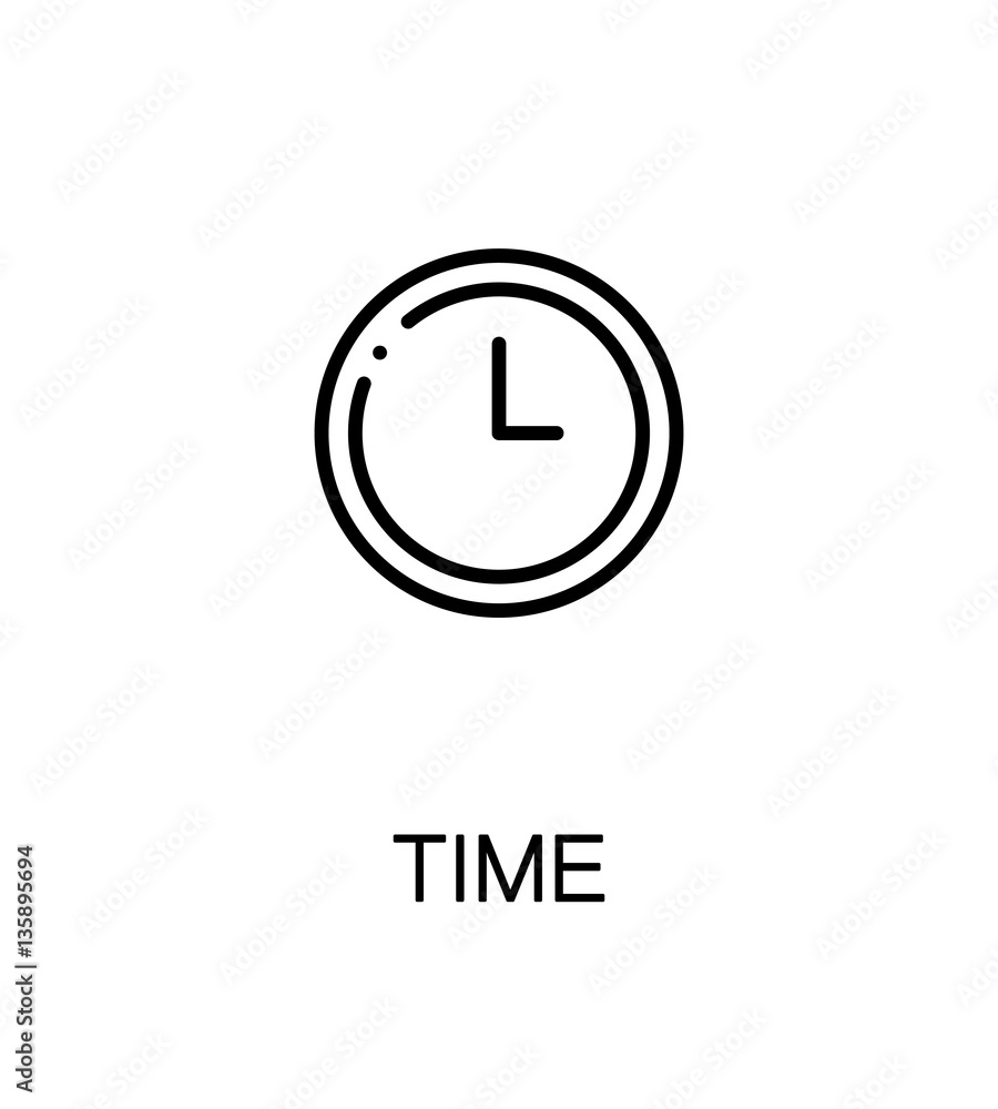 Time flat icon. Time flat icon.