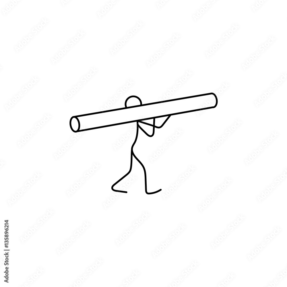 Cartoon icon of sketch stick figure in cute miniature scenes. Cartoon icon of sketch stick figure in cute miniature scenes.