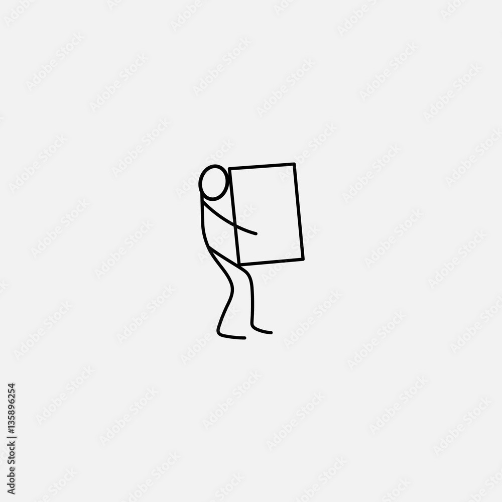 Cartoon icon of sketch stick figure in cute miniature scenes. Cartoon icon of sketch stick figure in cute miniature scenes.