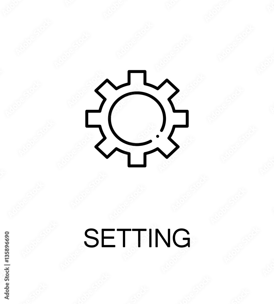 Setting flat icon