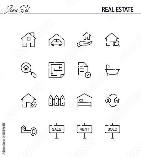 Real estate icon set