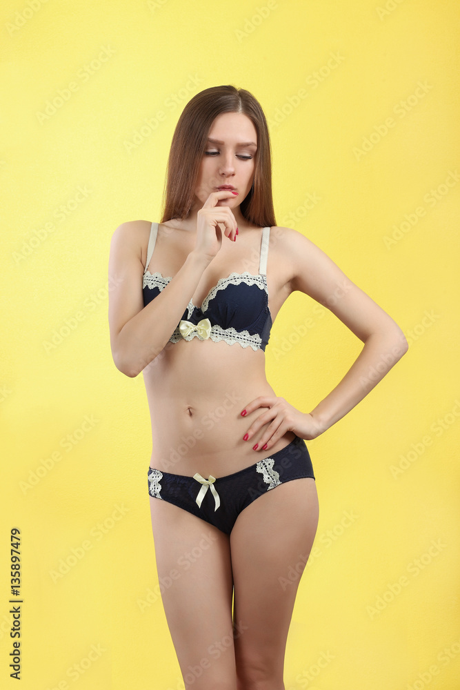 woman in white lingerie gorgeous figure. woman in white lingerie gorgeous figure.
