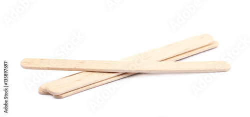 Medical test wooden stick isolated