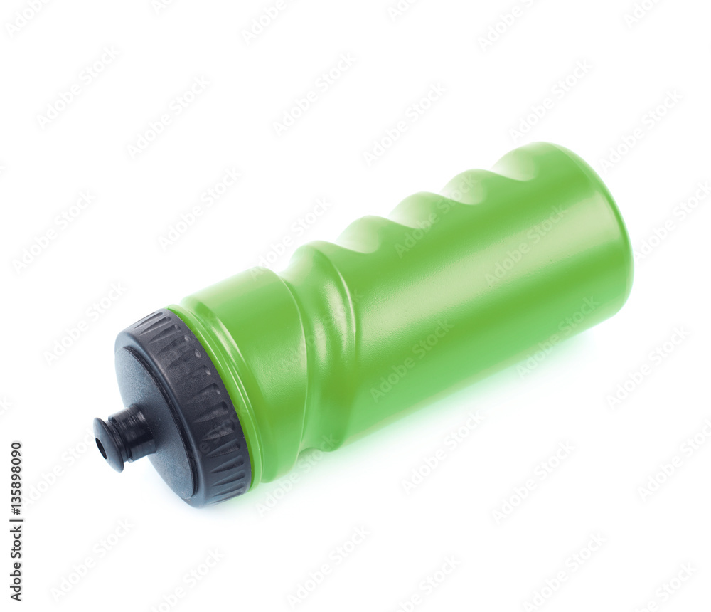 Plastic sport water bottle isolated Plastic sport water bottle isolated