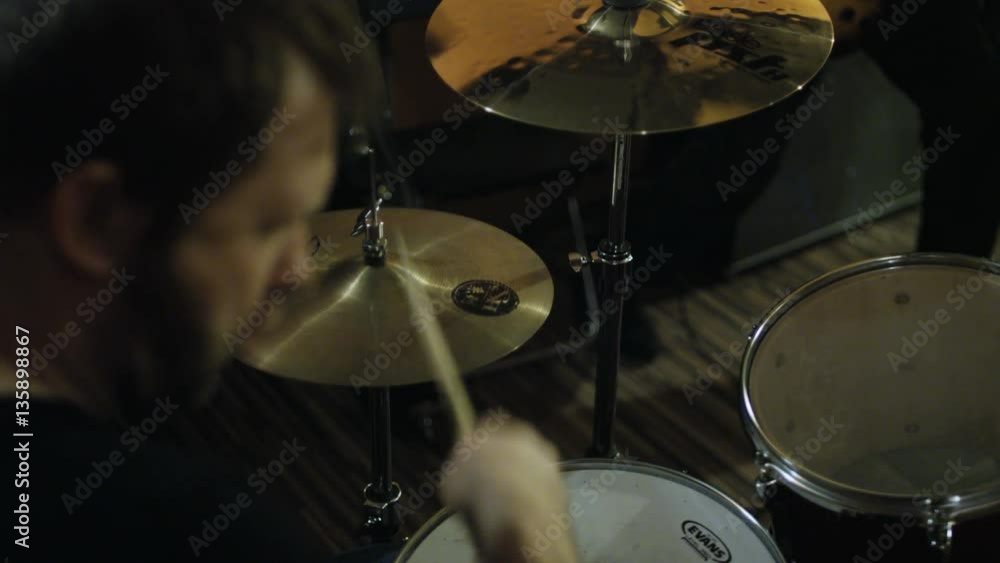 Man Playing Percussion Instruments Man Playing Percussion Instruments