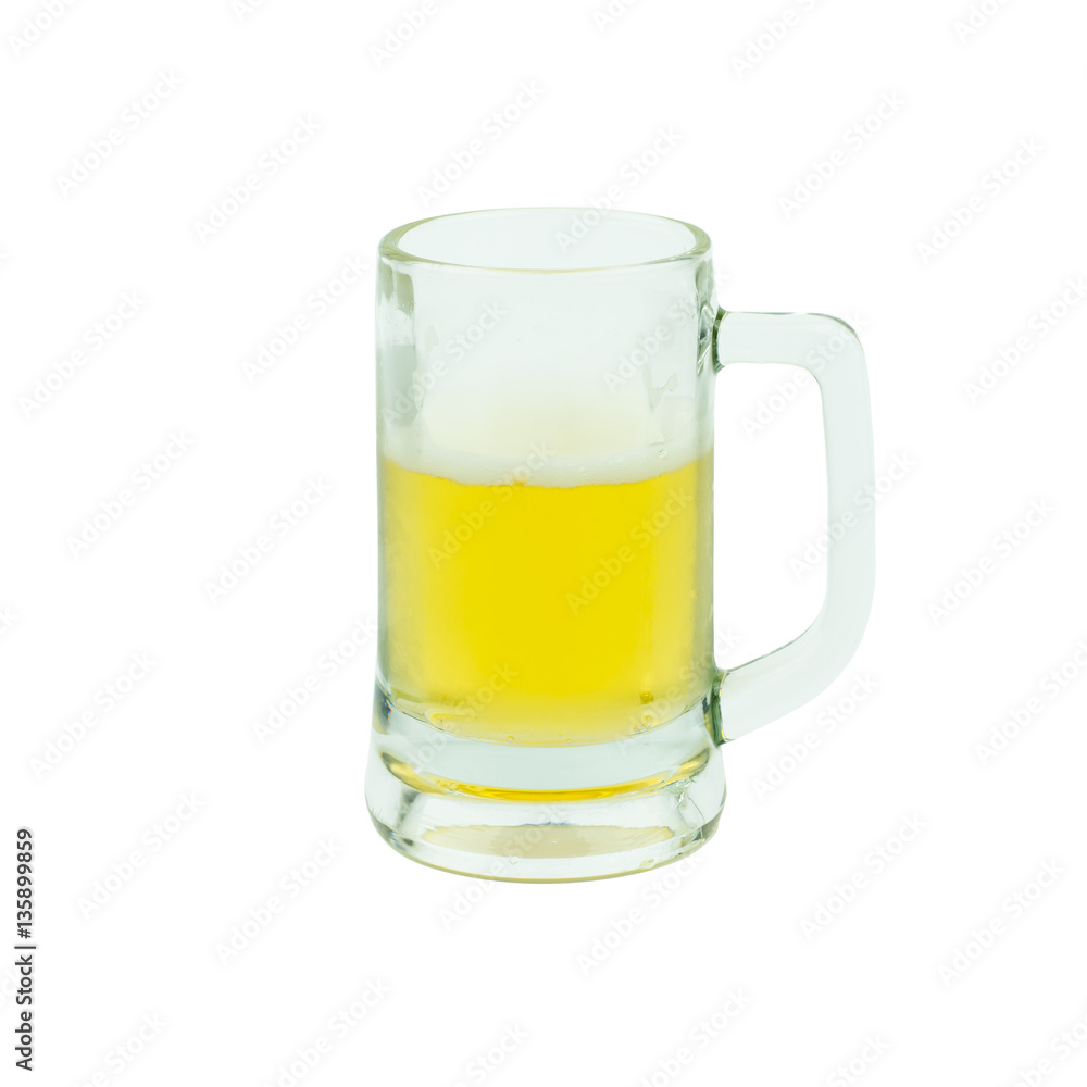 Mug with beer isolated on white background Mug with beer isolated on white background