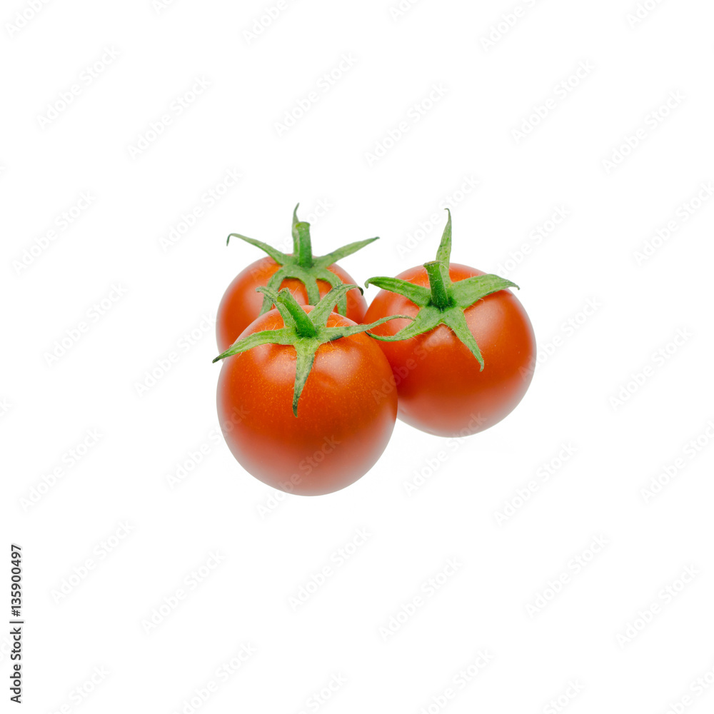 fresh cherry tomato isolated on white background fresh cherry tomato isolated on white background