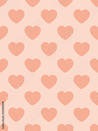 Pink hearts on a pink background. The theme of Valentines day Vector illustration
