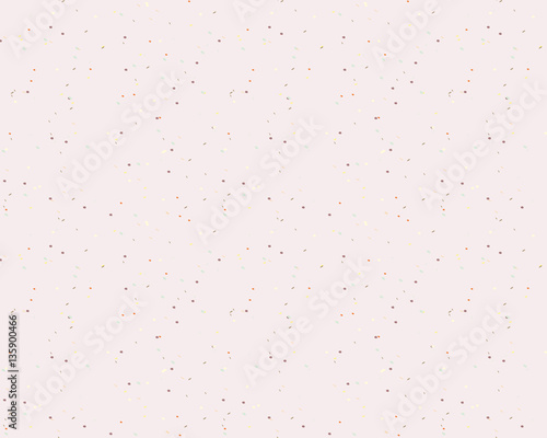 Background with small particles, grains like chocolate chips, pastry or confectionery streusel. Simple and easy Wallpaper Pink color Vector seamless pattern