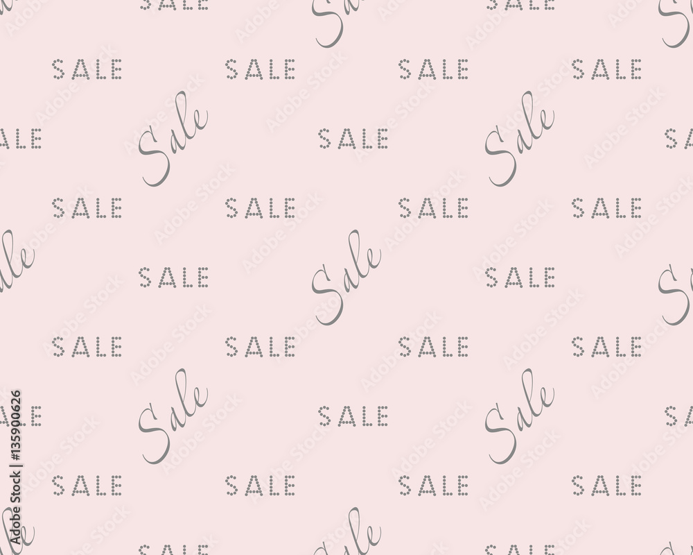Sale simple background white on pink color Sale background Closeout seamless  pattern, Clearance wallpaper Selloff and Sellout theme Vector illustration  Stock Vector