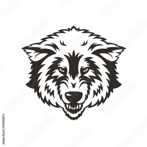 Wolf head mascot