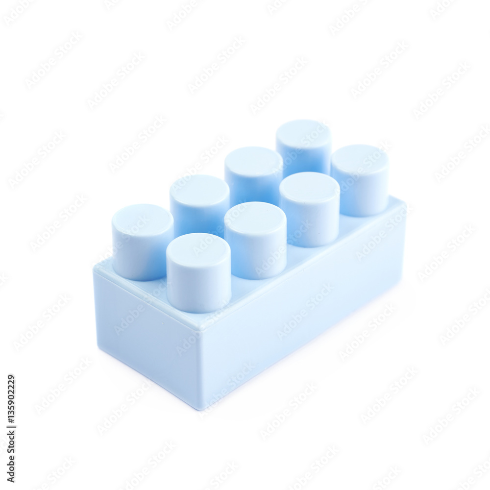Single toy construction block isolated Single toy construction block isolated