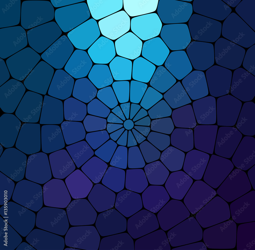 Vector blue stained glass background Stock Vector | Adobe Stock
