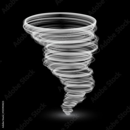 abstract white tornado