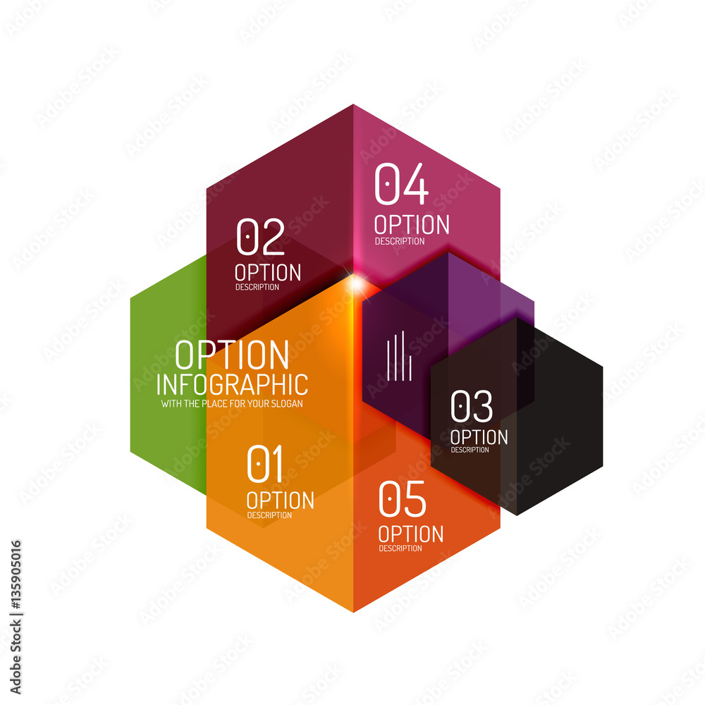Hexagone infographic diagram templates Hexagone infographic diagram templates